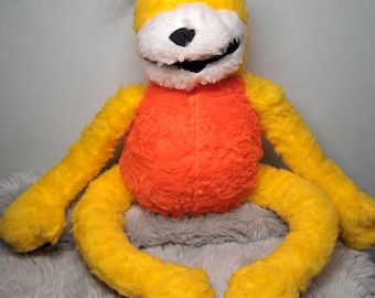 Rare Vintage Flat Eric Plush Toy/ Big 59cm/ Levi's 501 Commercial Puppet/ Orange Body Made in Italy/ Mr Oizo Collectible