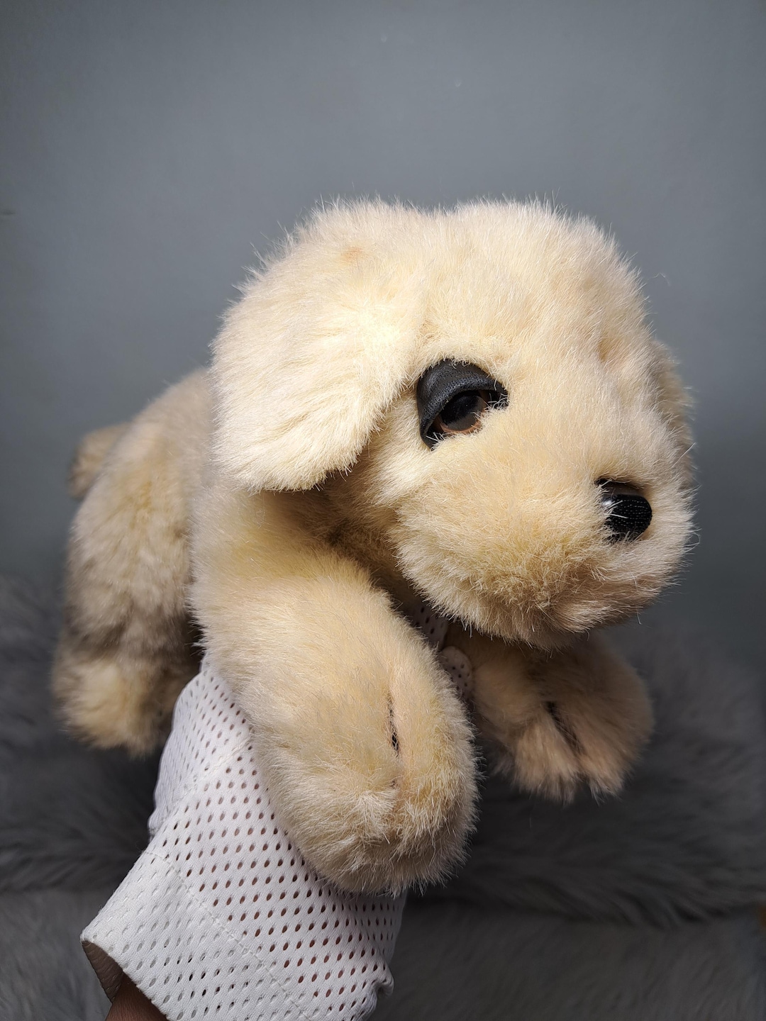 Vintage Chad Valley Puppy Dog Plush - 1980s/90s Woolworths Era