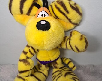 Vintage Diddl Mouse Tiger Plush - Rare 1990s Depesche Collectible, 32 cm