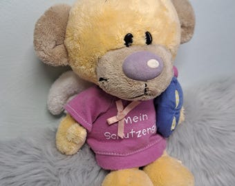 Peluche vintage raro de ángel guardián de Pimboli de 21 cm | Diddle & Friends | Oso con alas Depesche Y2K Coleccionable