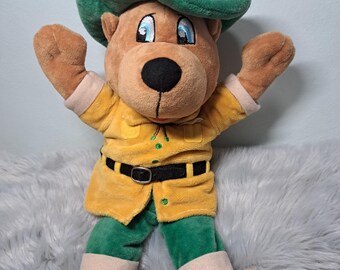 Vintage Bollo the Bear Hand Puppet 37cm Landal GreenParks Mascot Plush Toy Ranger Bear Rare Collectible