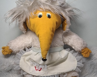 Ultra-Rare 1st Wave 1970's Madame Cholet Womble Plush | 14" (36cm) Firmly Stuffed Genuine Vintage Handmade Wombles of Wimbledon Collectible