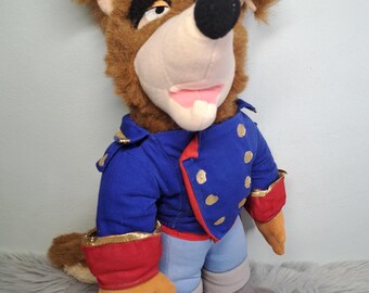 Peluche Don Karnage de la série TaleSpin de Disney (1991), 35,5 cm | Rare peluche pirate Playmates des années 90, collection Disney Afternoon Air
