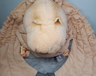 Mochila de peluche 3D de Jar Jar Binks de Star Wars, ultra rara y vintage de 1999. Artículo de colección de la película: bolsa de novedad del Episodio I para Comic-Con, cosplay y precuelas.
