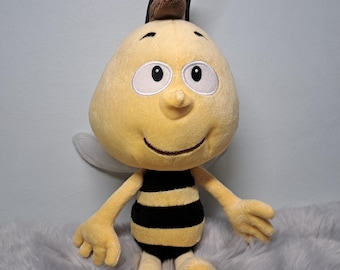 Peluche vintage de Willy la Abeja Maya de 34 cm (13,4") | Peluche coleccionable raro de Willi la Abeja de Studio 100 | Peluche de personaje de dibujos animados