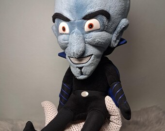 Peluche vintage de Megamind de 26 cm, peluche Big Headz de DreamWorks de 2010, artículo de colección de merchandising cinematográfico raro, regalo de dibujos animados nostálgico