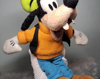 Auténtico peluche de Goofy de los parques Disney, muñeco clásico de Goofy de 29 cm, coleccionable de Mickey y sus amigos, regalo nostálgico de Disney.