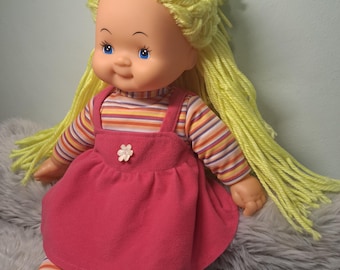 Vintage Simba Toys Cloth Doll 38cm/15" Yarn Hair Vinyl Face Cheeky Dolly 90s 2000s