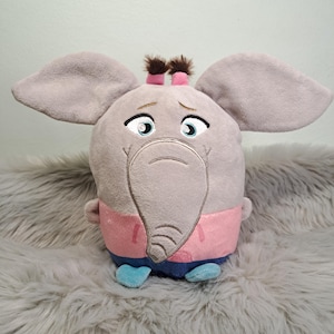 Meena Elephant Plush Toy from Sing Movie, 7" Cute Soft Stuffed Animal, Collectible Sing 2 Character Plushie, Gift for Kids and Animation Fan