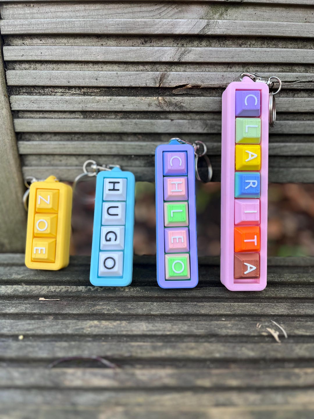Clickable Key Chain Mechanical Keychain – Personalized Name Fidget With Clickable Switches ...