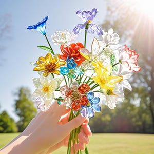 Glas Geburtsmonat Blumen, handgemachte Glas Geburtsblumen, personalisierte Glas Kunst Dekor Geschenke für Jubiläum Geburtstagsgeschenk Hochzeitsdeko