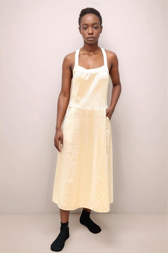 cream a line midi dresses Emma Cream Pleated Midi Dress