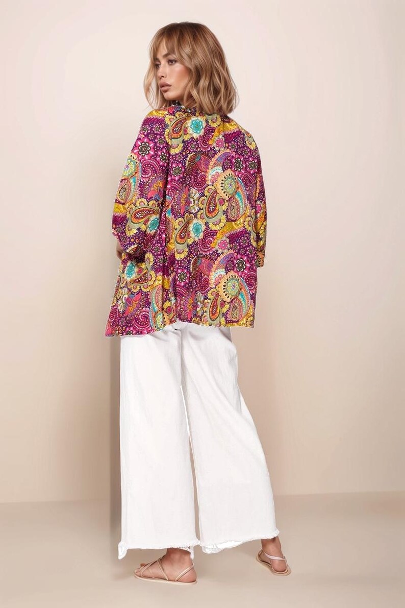 Floral Printed Short Kimono for Women – Short Belted Kimono Jacket ...