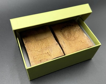 Handmade Aleppo Soap Set: 2 Bars Natural Laurel Oil Soap (20-100%)