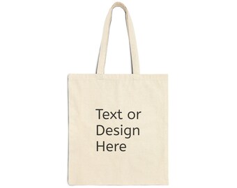 Custom Canvas Tote Bag | Personalized Photo or Text Market Bag
