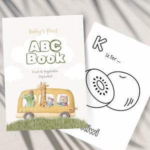 Baby&#39;s First ABC Book | Fruit & Vegetable Alphabet | Alphabet Book | Printable Alphabet | Baby Shower ABC Book | Printable ABC Baby