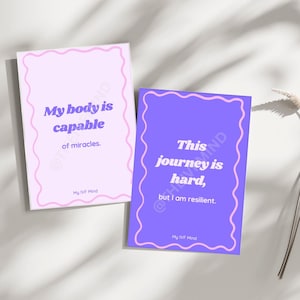 IVF Affirmation Cards Printable – 20 A6 Digital Download