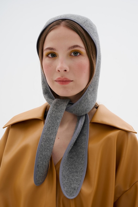 Elegant Gray Women\'s Headwrap PRE-TIED Stretch Head Turban - Jersey Head Wrap - Silver Pre  main image 4