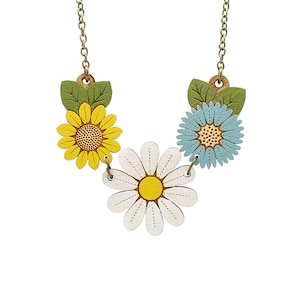 Daisy flower necklace | Cute, floral, summer necklace