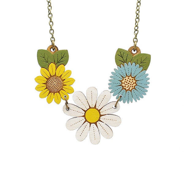 Daisy flower necklace | Cute, floral, summer necklace