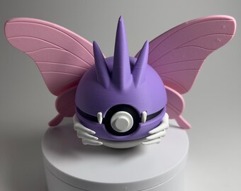 0049 Venomoth Pokeball | Custom Shelf Display | Gaming Setup Decor | Unique Anime Gift