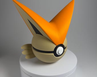0494 Victini Pokeball Display | 3D Printed PLA Gaming Desk Decor | Unique Gift for Gamers