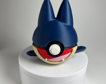 0446 Munchlax Inspired Pokéball Display | 3D Printed Gaming Desk Decor | Gift for anime fans