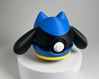 0447 Riolu Poké Ball Display | Pokémon Fan Gift | 3D Printed Collectible | Anime Decor