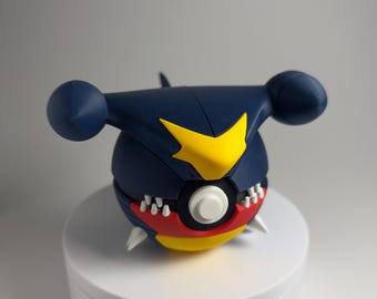 0445 Garchomp Pokeball | Pokemon as Pokeball | Monster Ball Display Collectible | Handmade Desk Decor