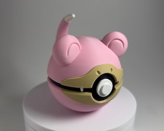 0079 Slowpoke Pokeball | Custom Shelf Display | Gaming Setup Decor | Unique Anime Gift