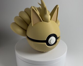 0038 Ninetails Pokeball | Custom Shelf Display | Gaming Setup Decor