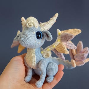 Fantasy Dragon Crochet Pattern PDF – Amigurumi Unicorn Dragon Plushie – Mystical Creature DIY Toy Tutorial – Instant Digital Download