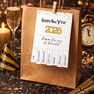 新年の切り取り式ノート A5 – 必要なものだけを持って行こう – 願いを込めて – 2026年大晦日印刷可能 – 新年おめでとう PDF をダウンロード – 新年