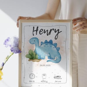 Póster de nacimiento personalizable I Descarga digital I Póster con nombre, fecha de nacimiento, peso y altura I Regalo de nacimiento I Póster de nacimiento