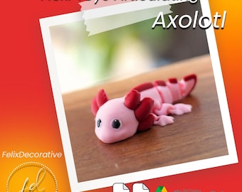 AXOLOTL Articulating Flexi Printable Model - STL 3MF