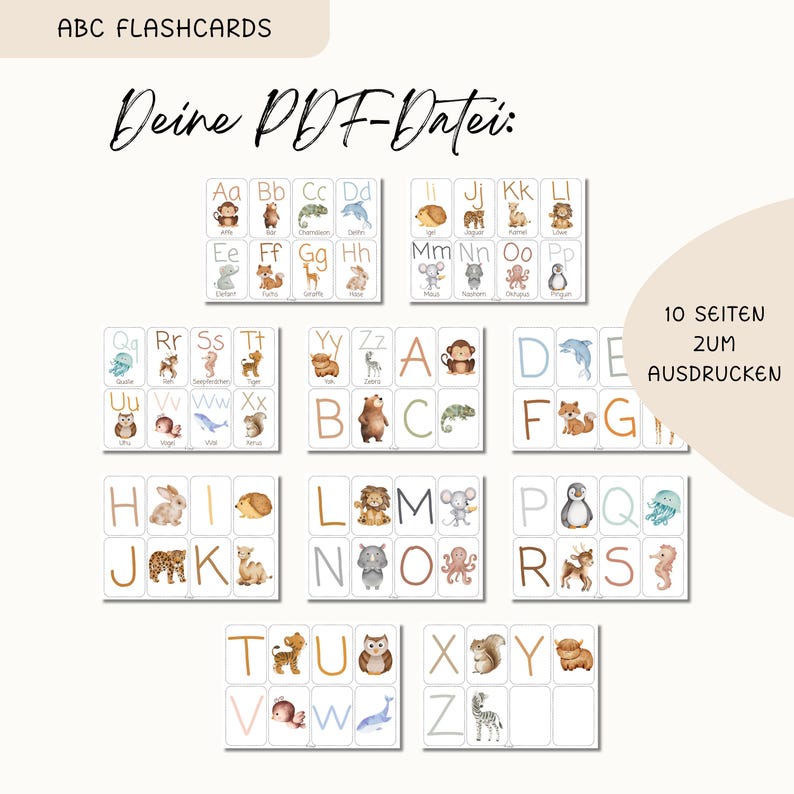 Abc Raster ALPHABET BUNDLE | Sortierspiel Lernkarten Flashcards Arbeitsblätter ...