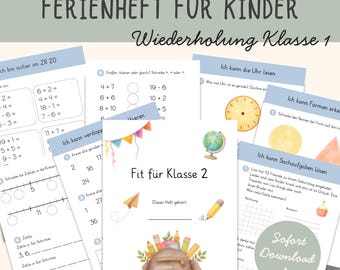 Arbeitsblätter Mathe 1. Klasse Grundschule | Beschäftigung Kinder Ferien, Rechnen lernen, Schulanfang, Zahlen Material, Vorschulheft PDF