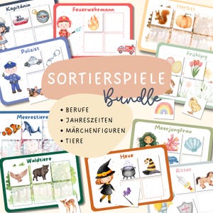 Sortierspiel BUNDLE | Legespiel Montessori Kita Kindergarten Kleinkind Lernspielzeug Baby basteln Kind Erzieher Material zum Ausdrucken PDF