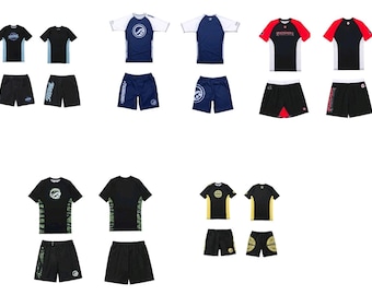 Shoyoroll 5 Set Competitor Training Rash Guard SS and Ls & Shorts kimono bjj