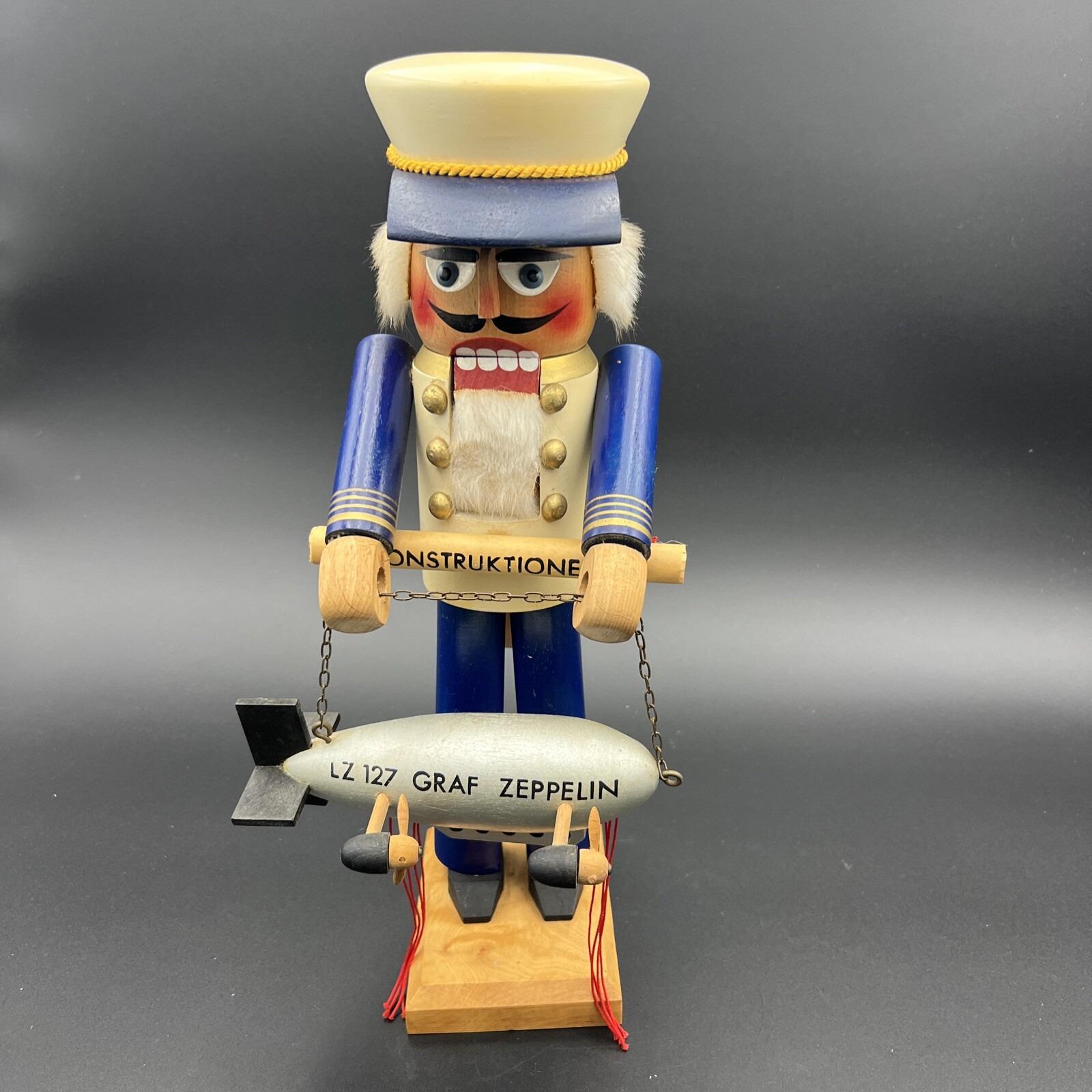 Steinbach LZ-127 Graf Zeppelin Wood Nutcracker German Vintage 14.5