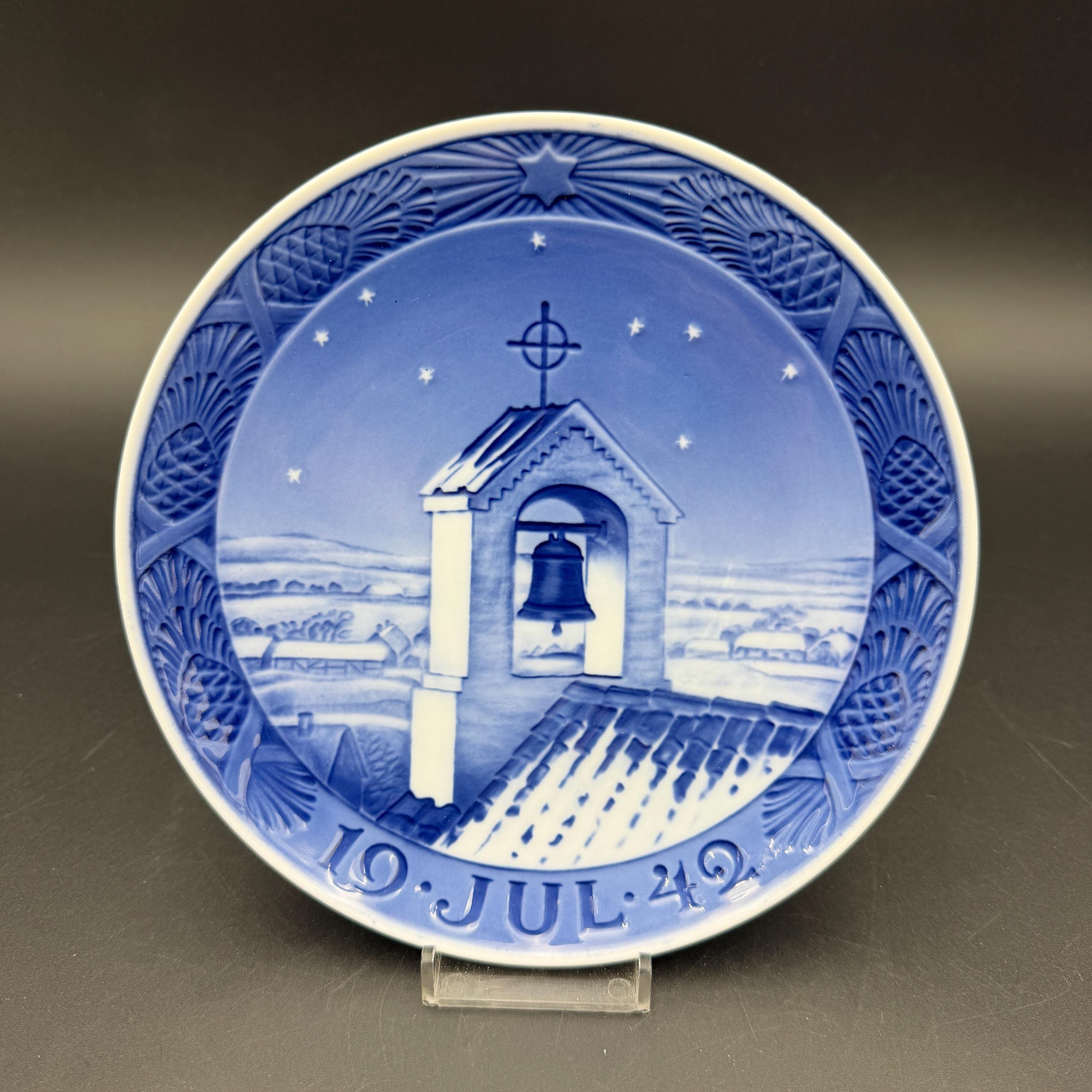 陶器製 教会デザイン プレート Vintage church plate - Etsy 日本