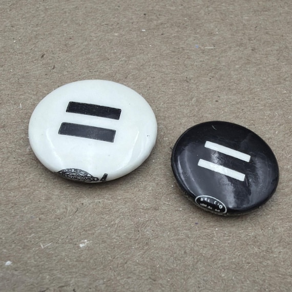 1963 MLK Jr BLM Equality Pinbacks March On Washington Equal Sign Vintage-A
