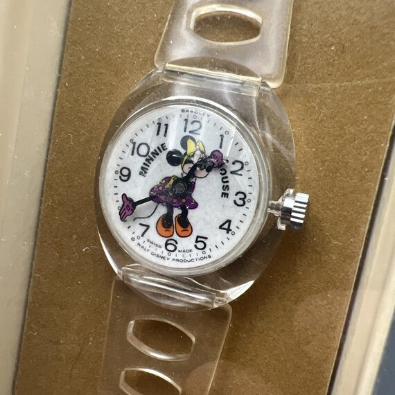 Vintage 1970s Minnie Mouse Bradley Wristwatch With Original Box WALT DISNEY MINNIE MOUSE WRISTWATCH 1970s BY BRADLEY STILL  main image 3