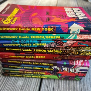 1970s TWA Getaway Guides! (priced per book) New York, Madrid, Athens, Boston, Honolulu, Hong Kong, Los Angeles, Zurich, Geneva