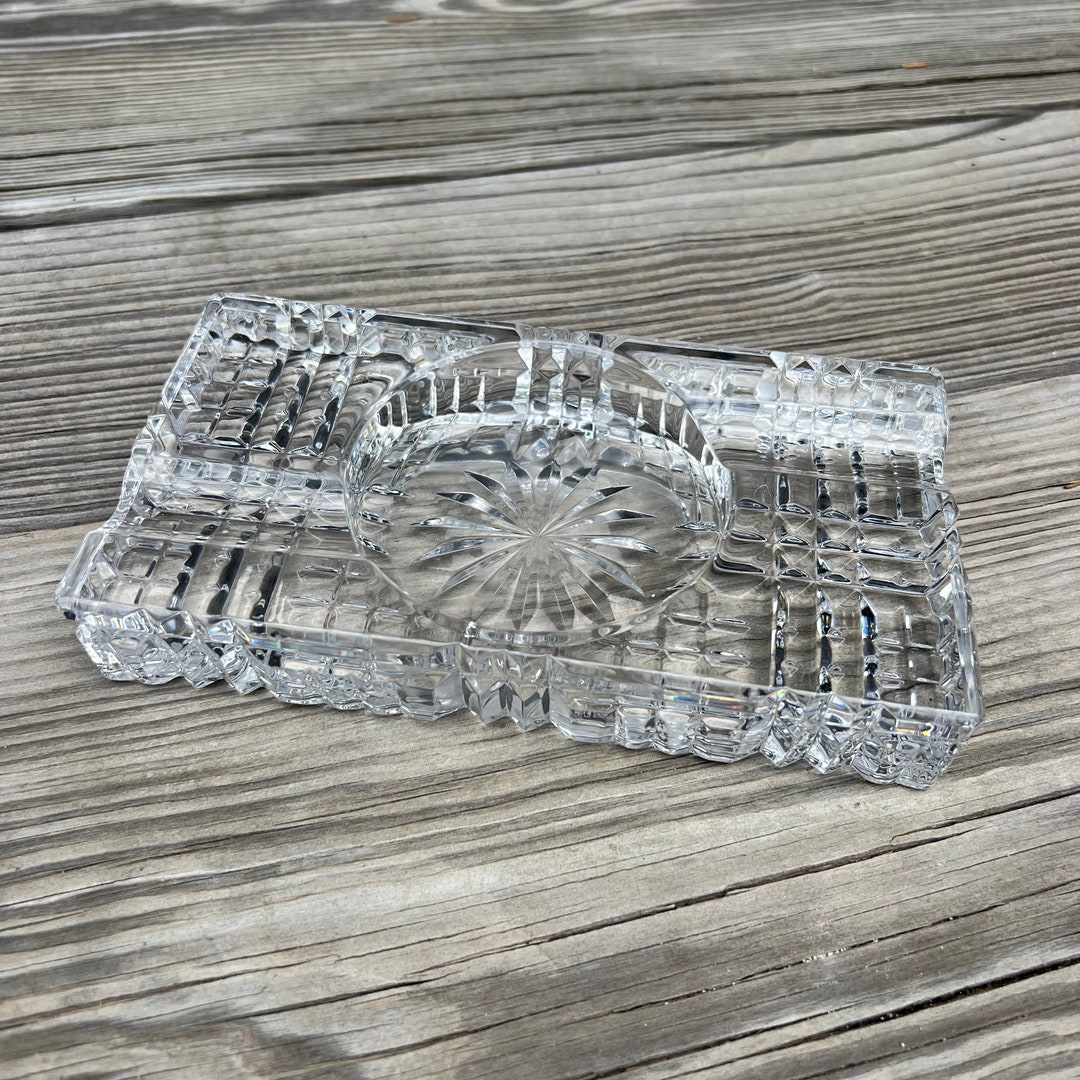 Waterford Crystal Partner Cigar Ashtray Heavy Vintage Cut Leaded Etsy