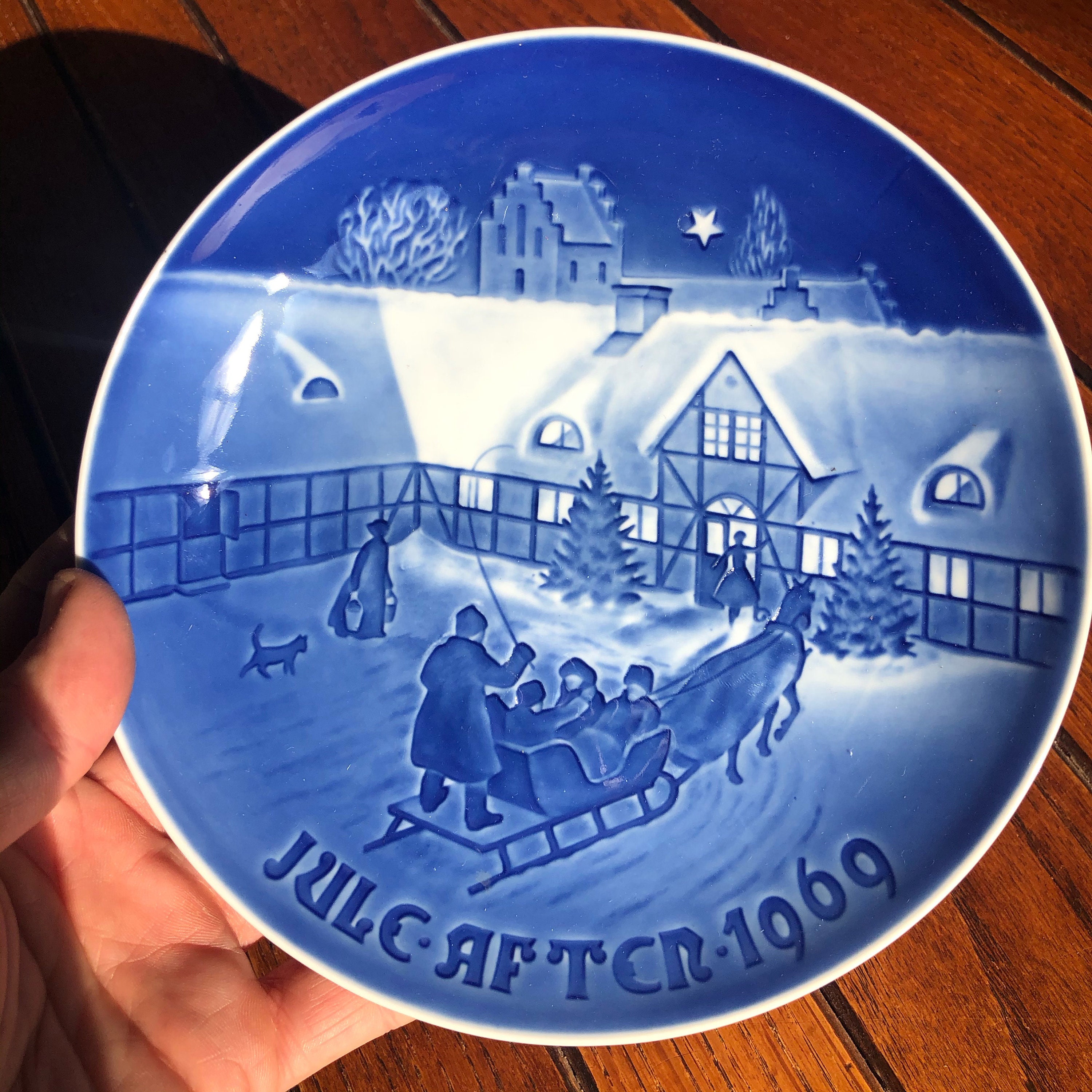 Bing And Grondahl Plate Christmas Pheasants In The Snow 1970 Annual Blue And Whi