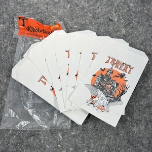 VTG Topstone 28 Pack Opened Paper Trick Or Treat Halloween Bags NO5800