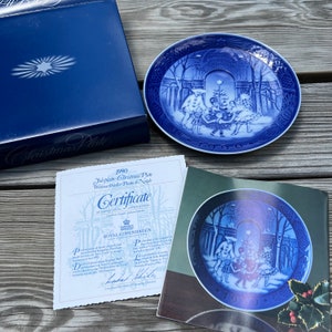 Royal Copenhagen 1990 Christmas Plate w/ box & COA