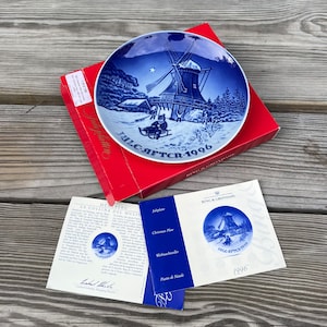 Bing and Grondahl, B&G 1996 Christmas Plate with Box