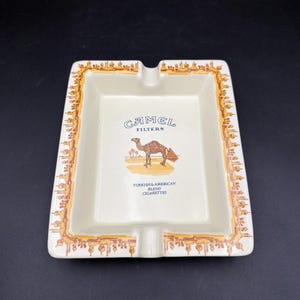 camel cigarettes ashtray prices Vintage Cigarette Tin Ashtray, From Greece 80's-90's New Old Stock Nos *deadstock Ceramic Camel Cigarette